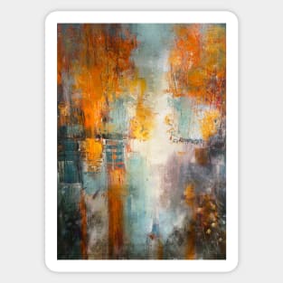 Autumn Trees Abstract Sticker